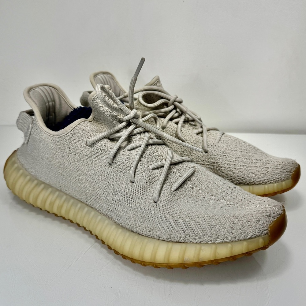 Adidas Yeezy Boost 350 V2 Light Gray Sesame Lace Up Sneakers Size 13 - Picture 5 of 13